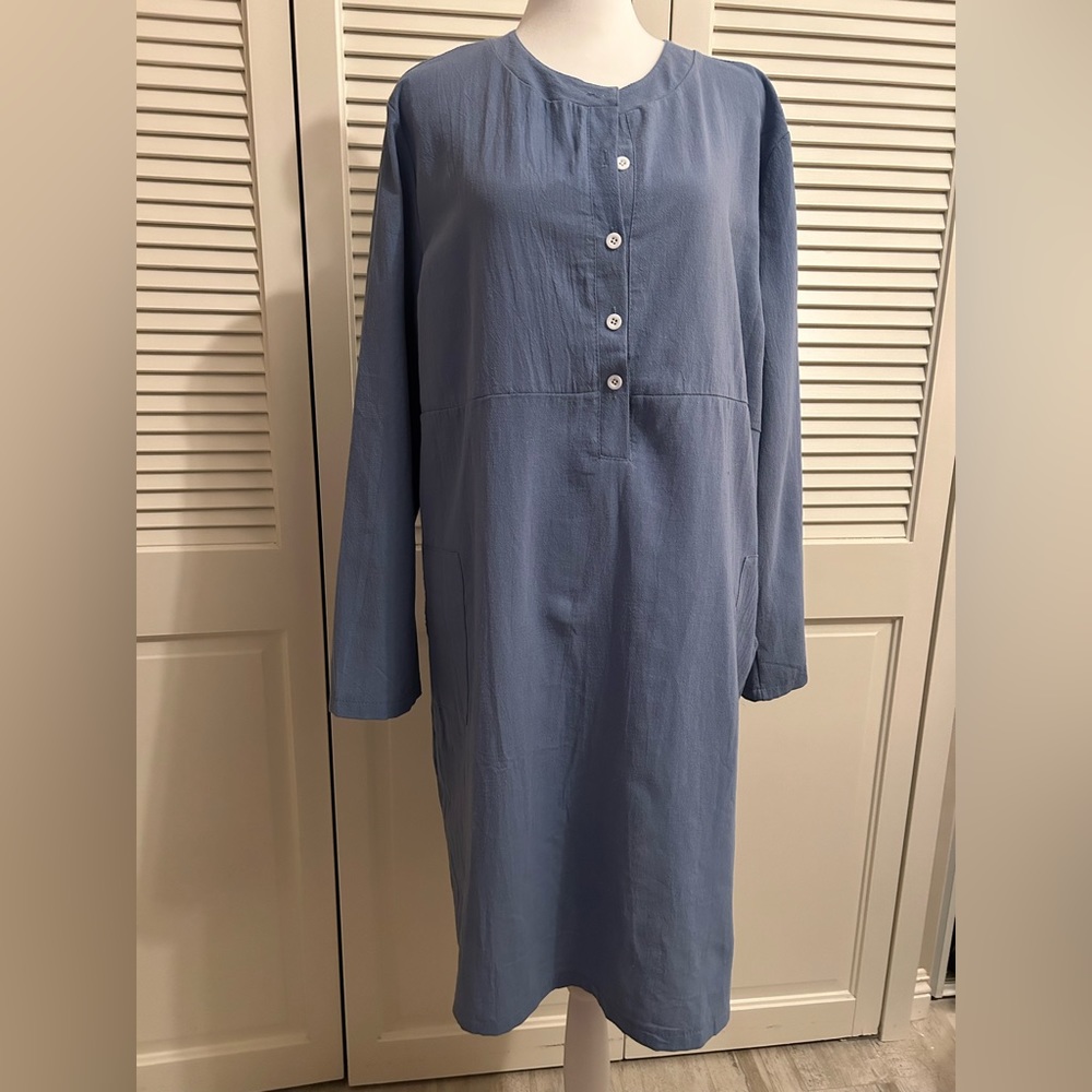 Blue Cotton Dress - New
